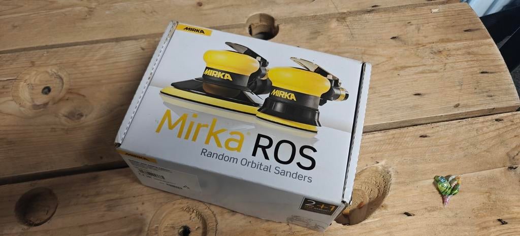 Mirka ROS 650CV 150mm Perslucht Schuurmachine, Ophalen of Verzenden, Gebruikt, Minder dan 600 watt, Excentrische schuurmachine