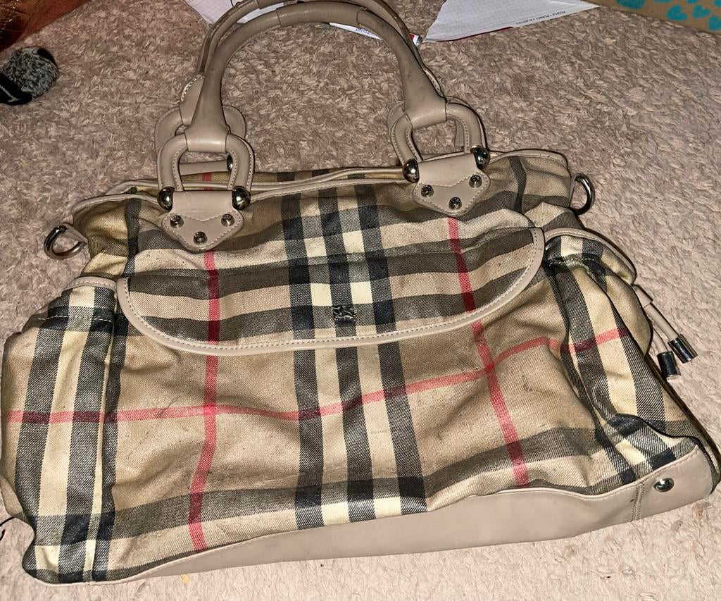 Mooie vintage Burberry luiertas, Kinderen en Baby's, Luiertassen, Ophalen of Verzenden, Gebruikt, Schoudertas