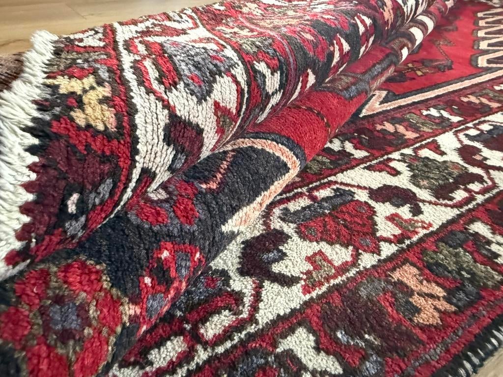 Handgeknoopt vintage Perzisch tapijt – ca. 209 x 134 cm, Crème, Gebruikt, 100 tot 150 cm, Info@bababoho.com