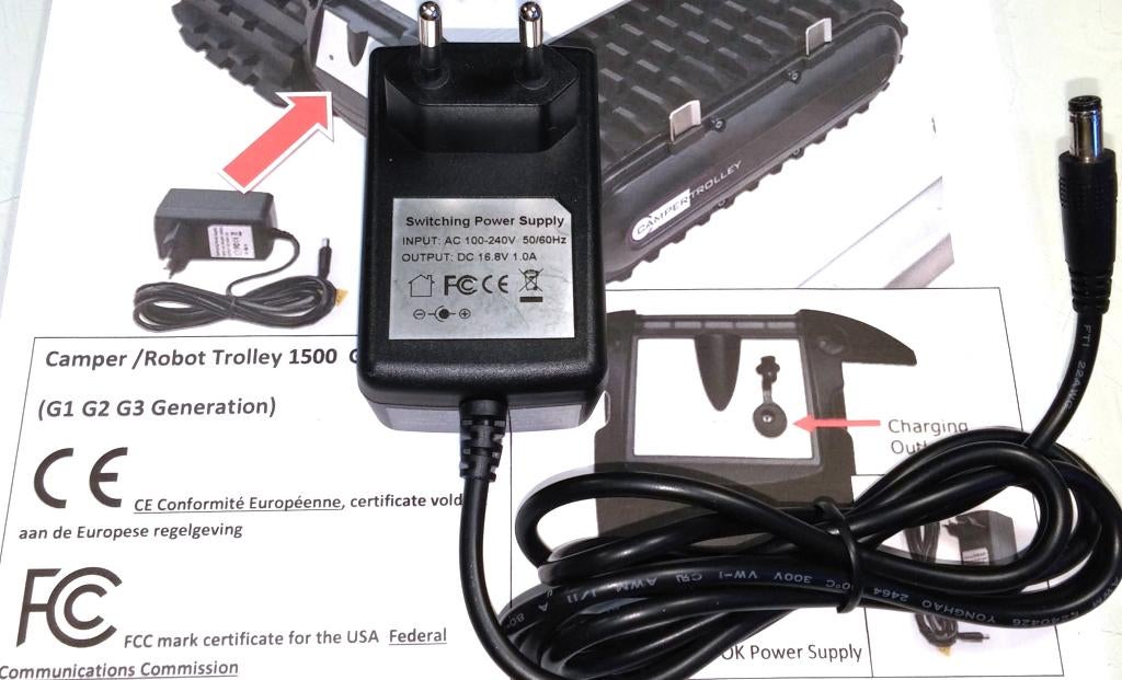 ACK1610 16.8V 1A Adapter Camper Robot Trolley CT1500 RT1500, Ophalen of Verzenden, Nieuw