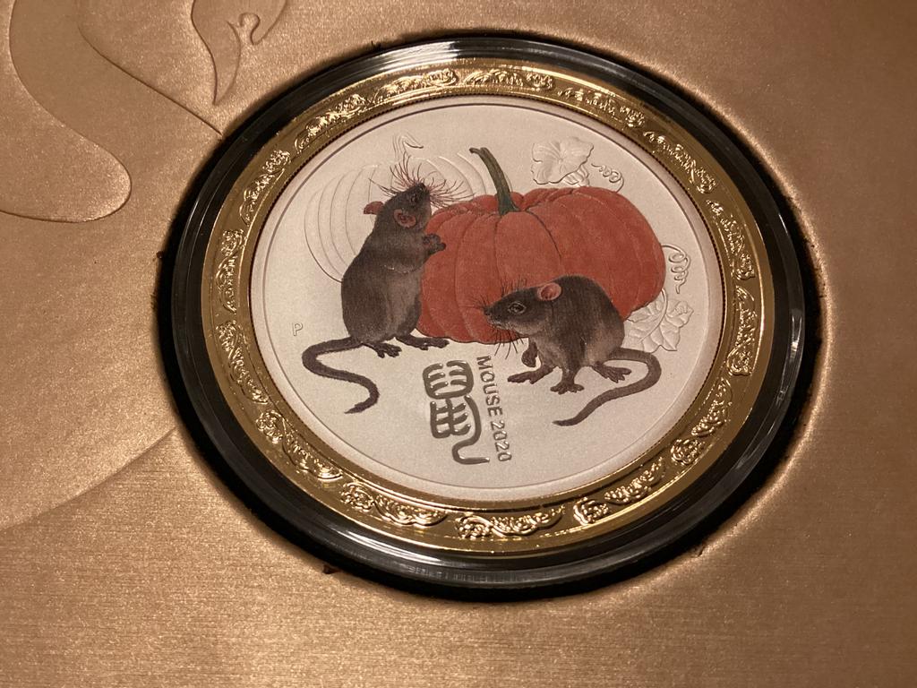 Perth mint Lunar III 2020 - 2 oz Zilver ZELDZAAM, Ophalen, Zilver