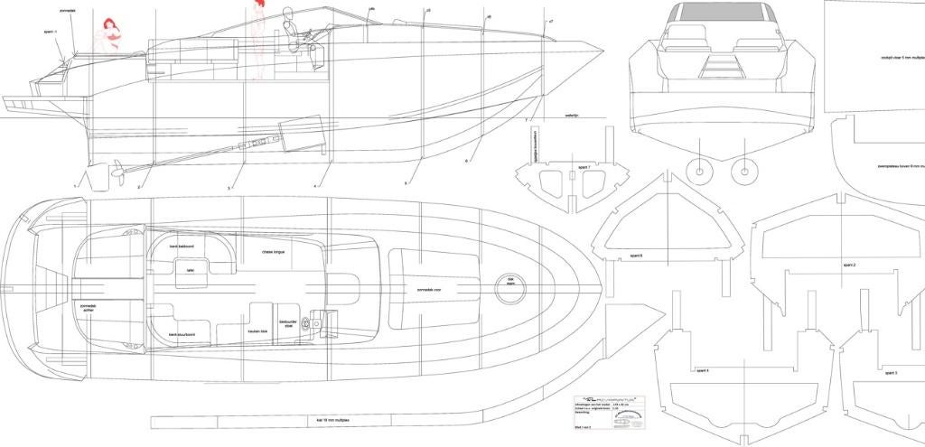 modelbouwtekening Riva Rivarama, Ophalen of Verzenden, Nieuw