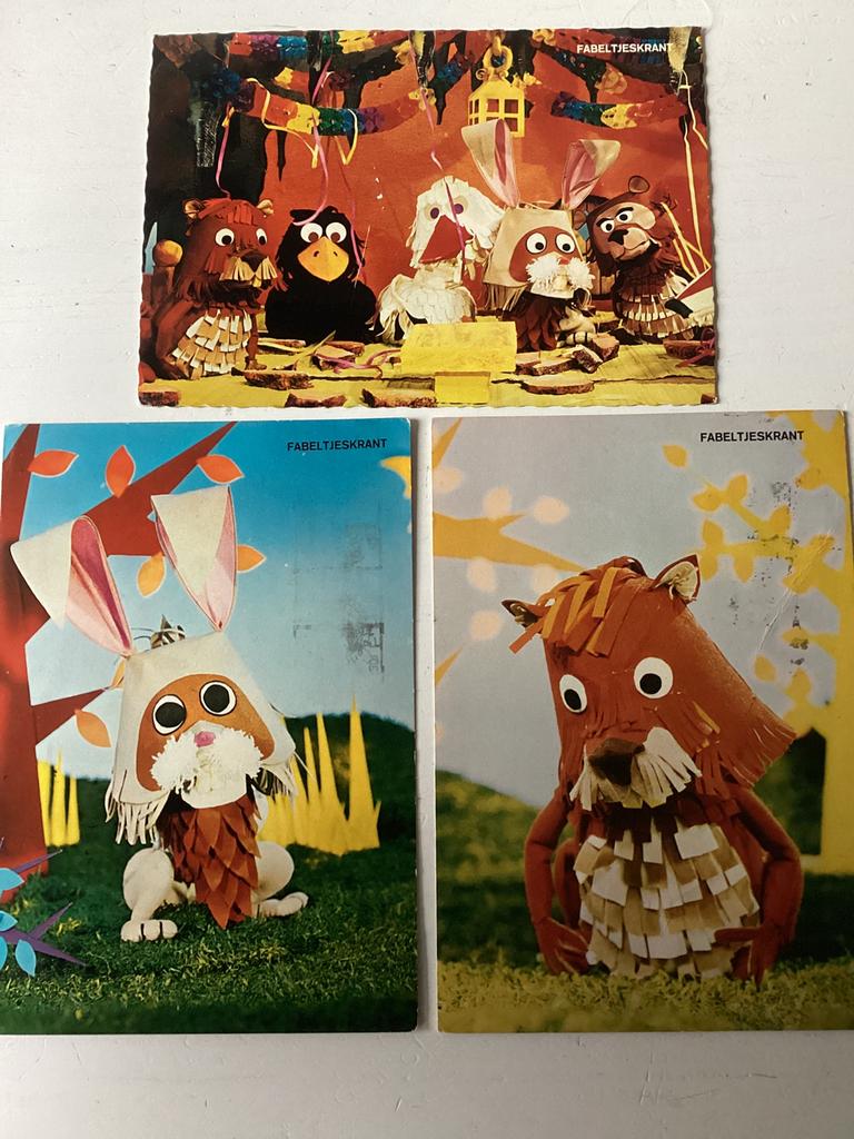3 ansichtkaarten De Fabeltjeskrant, Verzenden, 1960 tot 1980, Gelopen, Kinderen