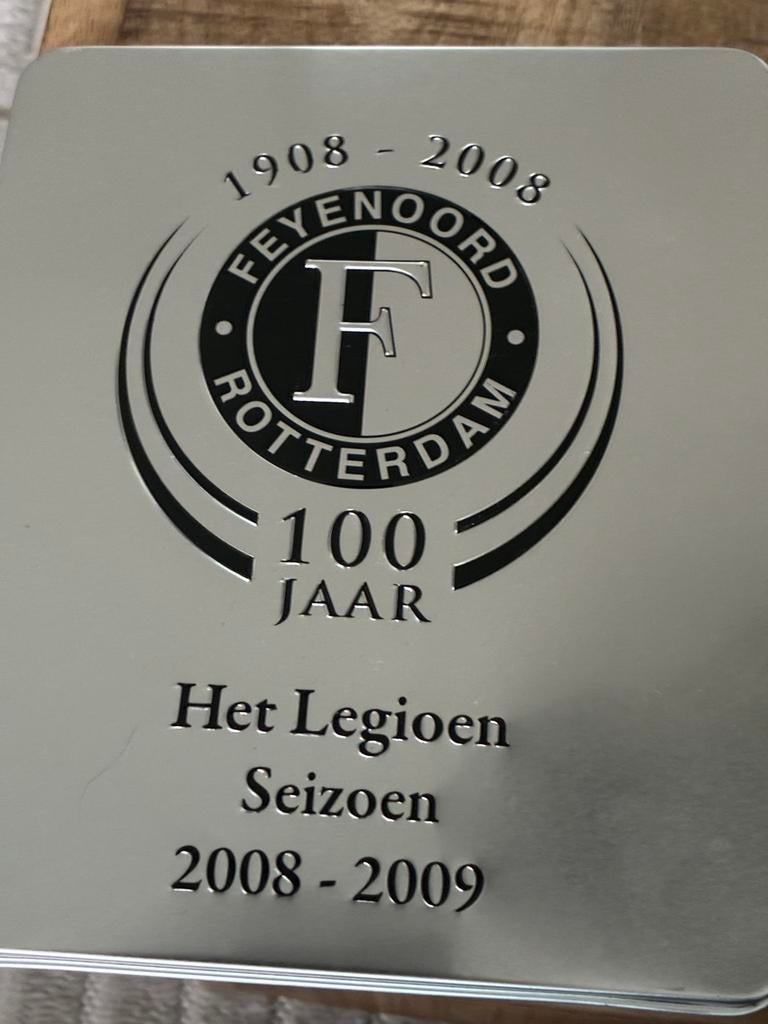 Feijenoord sjaal in blik 100 jaar, Verzamelen, Ophalen of Verzenden, Nieuw, Feyenoord, Vaantje of Sjaal