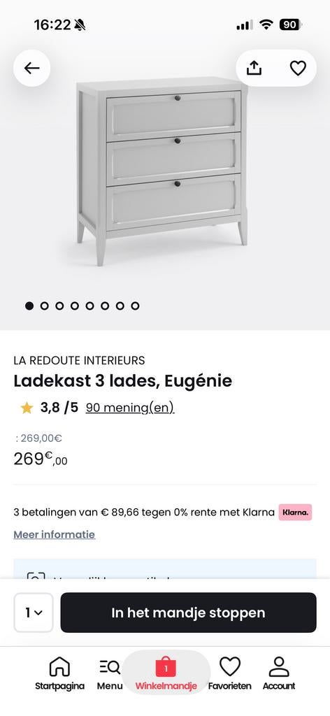Nieuwe La Redoute ladekast - Ongebruikt in verpakking, Overige materialen, Nieuw, Met lade(s), 25 tot 50 cm