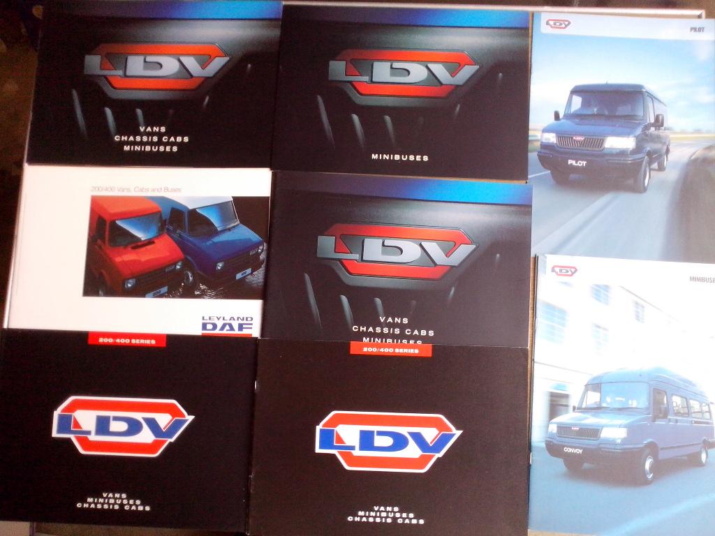 14x Leyland DAF LDV Convoy + Pilot 200 folders brochures, Boeken, Auto's | Folders en Tijdschriften, Zo goed als nieuw, Overige merken