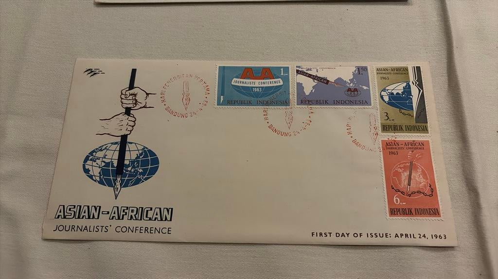 Eerstedagenvelop Indonesië 1963, Postzegels en Munten, Postzegels | Eerstedagenveloppen, Ophalen of Verzenden, Rest van de wereld
