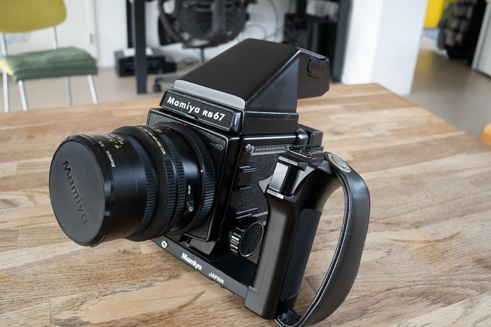 Mamiya RB67 Pro SD (CLA), 2 x lens, PD viewfinder, lux grip, Audio, Tv en Foto, Fotocamera's Analoog, Ophalen, Gebruikt, Spiegelreflex