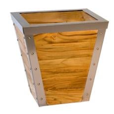 Plantenbak rvs-teak, laatste modellen 2025, Tuin en Terras, Bloembakken en Plantenbakken, Nieuw, Hout, Tuin, 60 cm of meer, Minder dan 60 cm