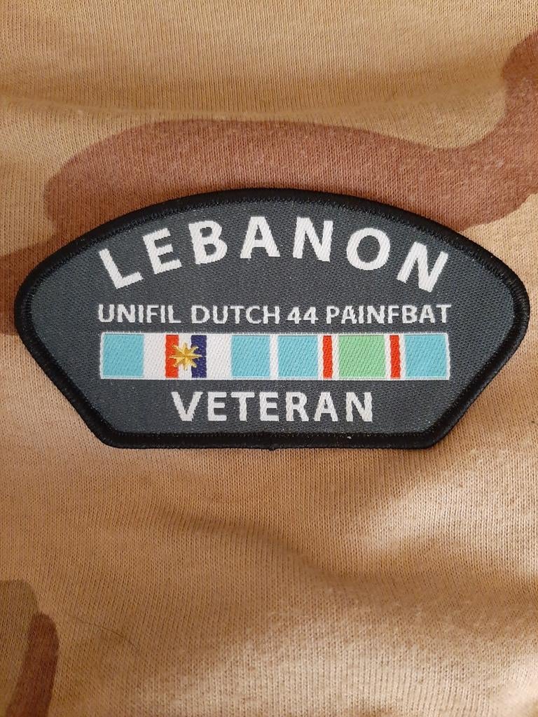 Libanon UNIFIL Dutch 44 Painfbat Veteran Patch, Verzenden, Overige soorten, Overige gebieden, Embleem of Badge