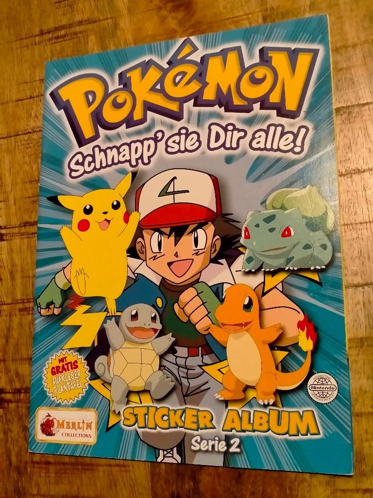 Pokemon Merlin Collection stickeralbum 2 vintage DUITS album, Ophalen of Verzenden, Overige figuren, Zo goed als nieuw, Overige typen