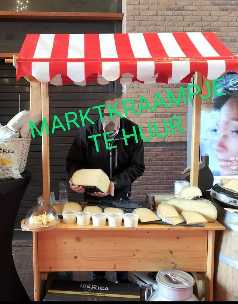 Marktkraampje TE HUUR & statafel & klaptafels & glaswerk, Ophalen, Zo goed als nieuw