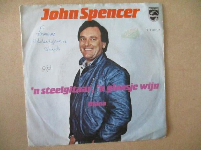 s0499 john spencer - n steelgitaar n glaasje wijn, Ophalen, Gebruikt, Overige genres, 7 inch