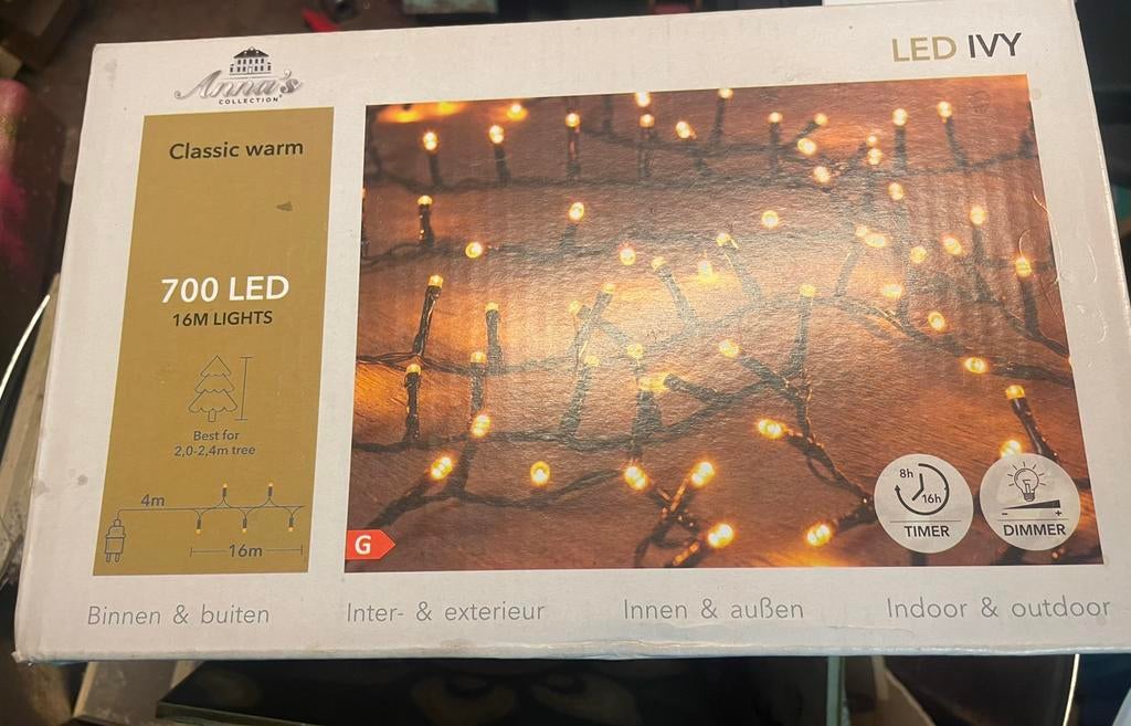 LED IVY 700 led, 16m lights, indoor & outdoor, Ophalen of Verzenden, Nieuw