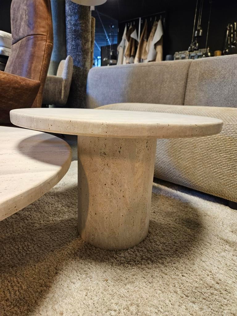 Salontafel travertin rond Haans, 50 tot 100 cm, Rond, Nieuw, Minder dan 50 cm