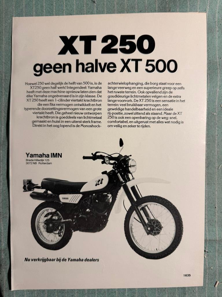 Advertentie 1980 Yamaha XT250, Ophalen of Verzenden, Zo goed als nieuw, Motoren