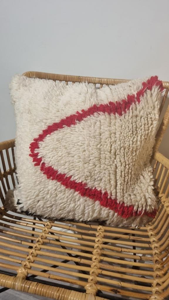 Berber beni ouarain kussen van zacht wol, Ophalen of Verzenden, Nieuw, Rechthoekig