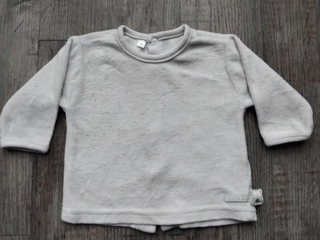 Badstof truitje wit maat 56 trui, Ophalen of Verzenden, Gebruikt, Jongetje, Truitje of Vestje