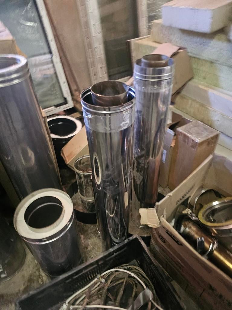 Kachelpijp kachel bochten buis 100 150 180 210, Doe-het-zelf en Verbouw, Buizen en Afvoer, Bochten, Ophalen of Verzenden, Rvs