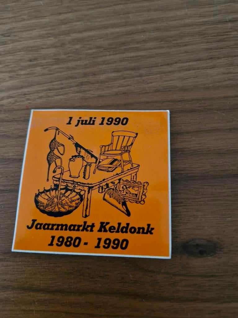 5440 Vintage sticker Jaarmarkt Keldonk 1980-1990, Ophalen of Verzenden