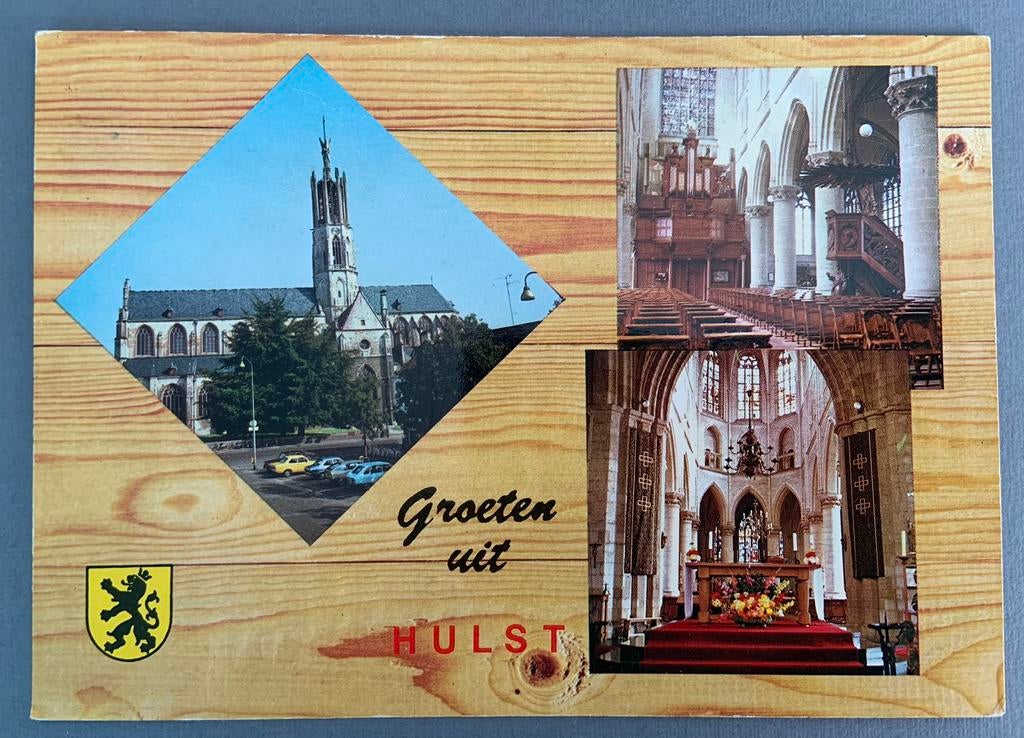 Groeten uit Hulst , Sint Wilibrordus Basilie Hulst, Ophalen of Verzenden, Gelopen, Zeeland