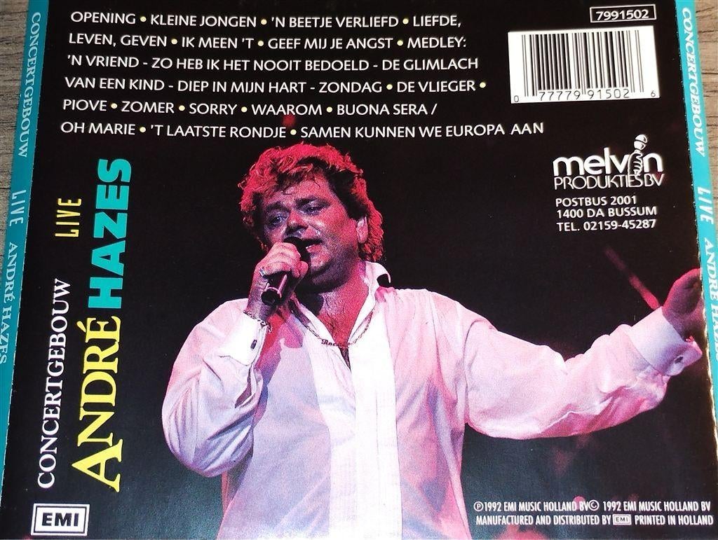 Andre Hazes - Concertgebouw Live, Cd's en Dvd's, Ophalen of Verzenden, Zo goed als nieuw, Levenslied of Smartlap