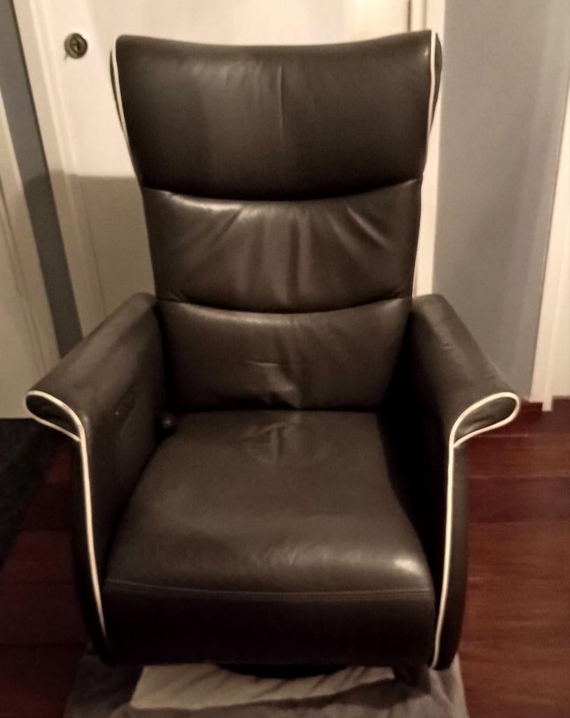 Relax fauteuil stoel Prominent bruin extra small, Ophalen, Minder dan 75 cm, Leer, Ontworpen door Frans Molenaar