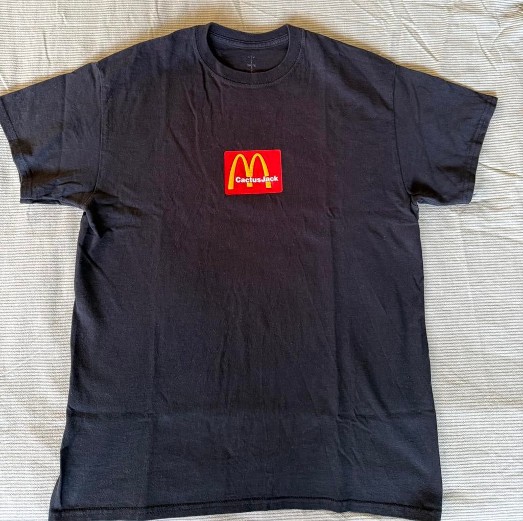 Travis Scott x McDonalds Sesame T-Shirt S, Ophalen of Verzenden, Gedragen, Maat 46 (S) of kleiner, Zwart