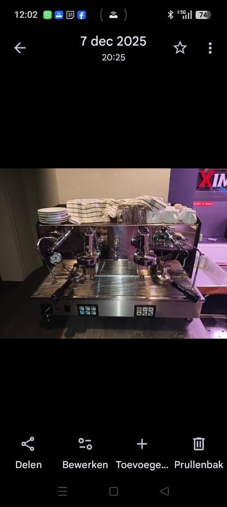 Fiorenzato Ducale 2-groeps espressomachine + koffiemolen, Ophalen of Verzenden