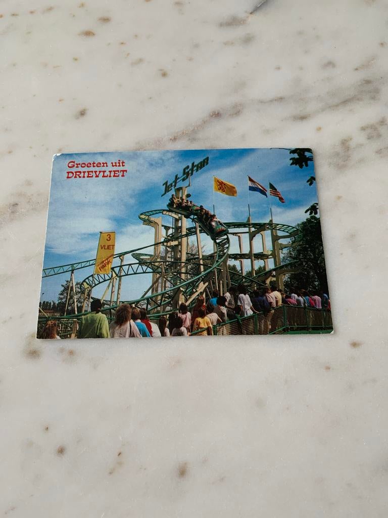 Ansichtkaart Drievliet - Jet Star Achtbaan, Ophalen of Verzenden, 1960 tot 1980, Ongelopen, Stad of Dorp