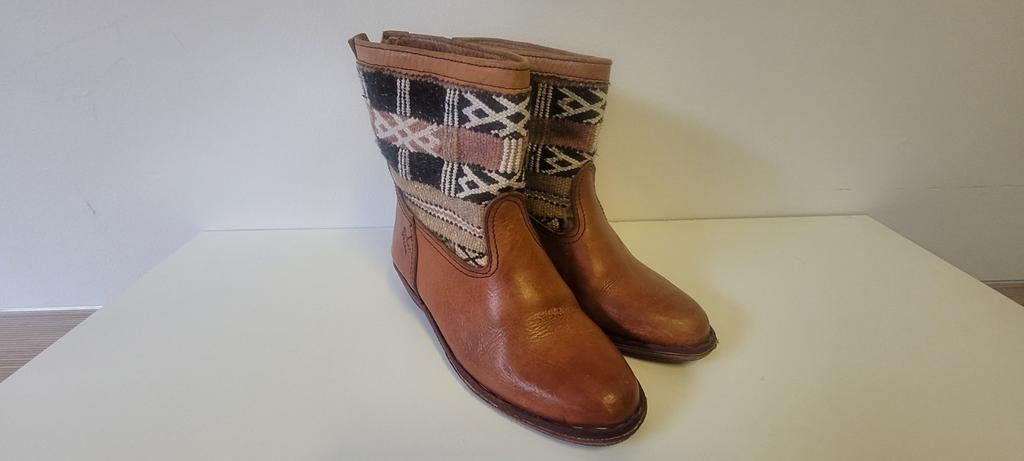 Sabah Ibiza Leather Boots, Kleding | Dames, Schoenen, Sabah, Ophalen of Verzenden, Gedragen, Bruin