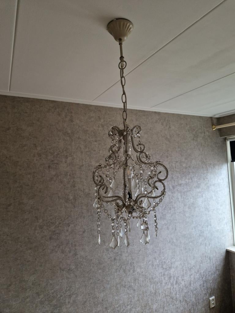 Elegante kroonluchter voor meisjeskamer - Romantisch design, Ophalen, Zo goed als nieuw, Glas, Romantisch, Klassiek, Prinsessen