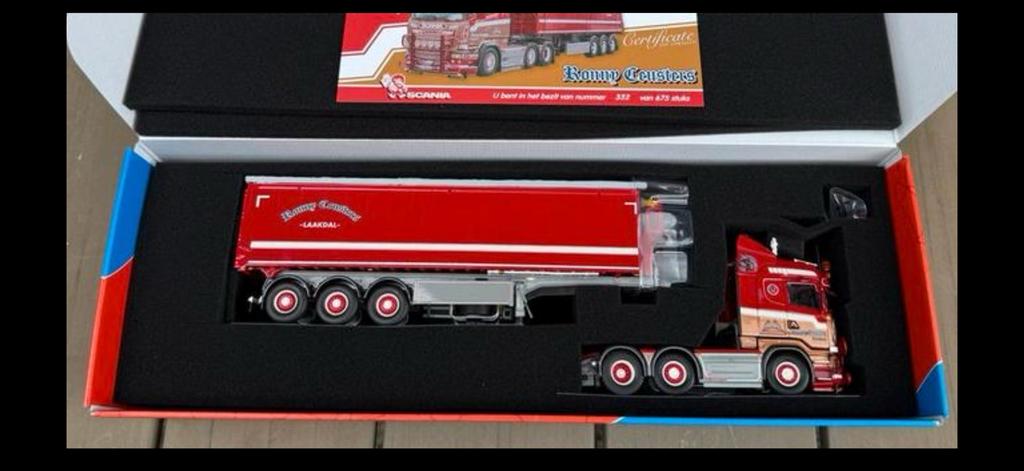 Tekno Ronny Ceusters Scania R 6x2 Tipper, Ophalen of Verzenden, Zo goed als nieuw, Bus of Vrachtwagen, Tekno