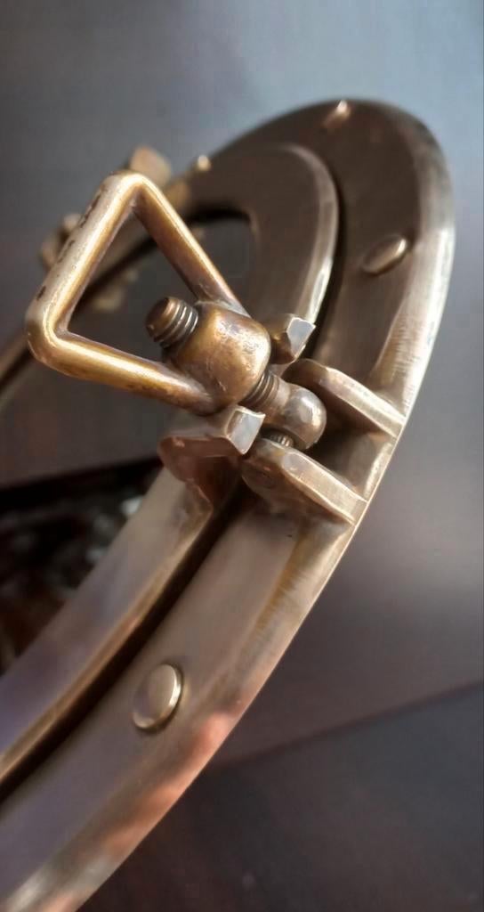 Oude Patrijspoort met spiegel - ENGLAND-B 32 Diameter 30 cm, Ophalen of Verzenden, Gebruikt, Overige typen, Zeilboot of Motorboot