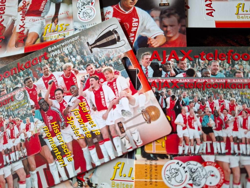 Ajax glorie,s jaren telefoonkaarten, Ophalen of Verzenden