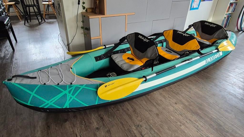 Sevylor Alameda 3 persoons opblaas kano met peddels, Ophalen, Opblaasbaar, 3-persoons of meer
