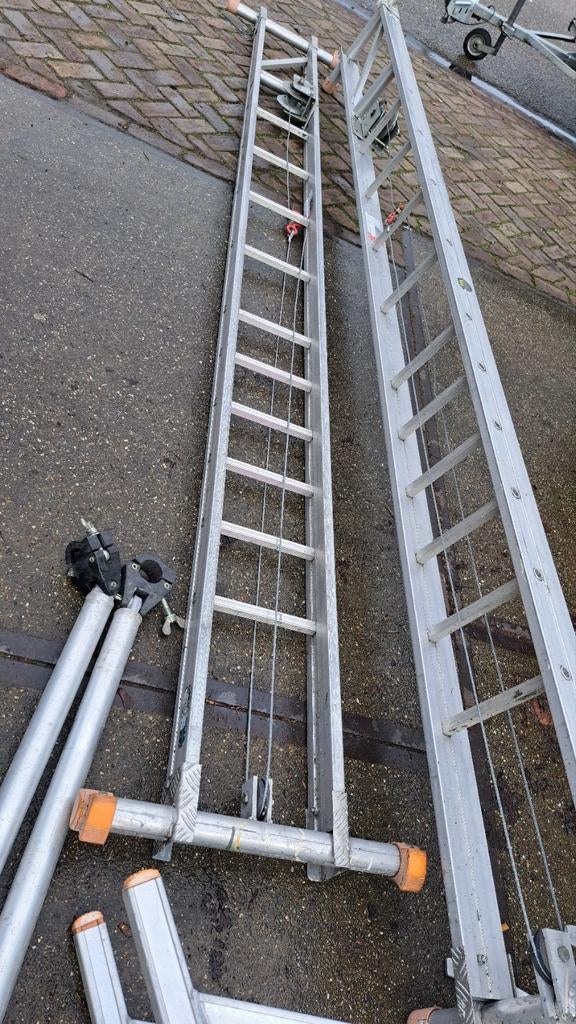Te koop aluminium opdraaibare steiger, Wiense, Ophalen of Verzenden, 5 meter of hoger