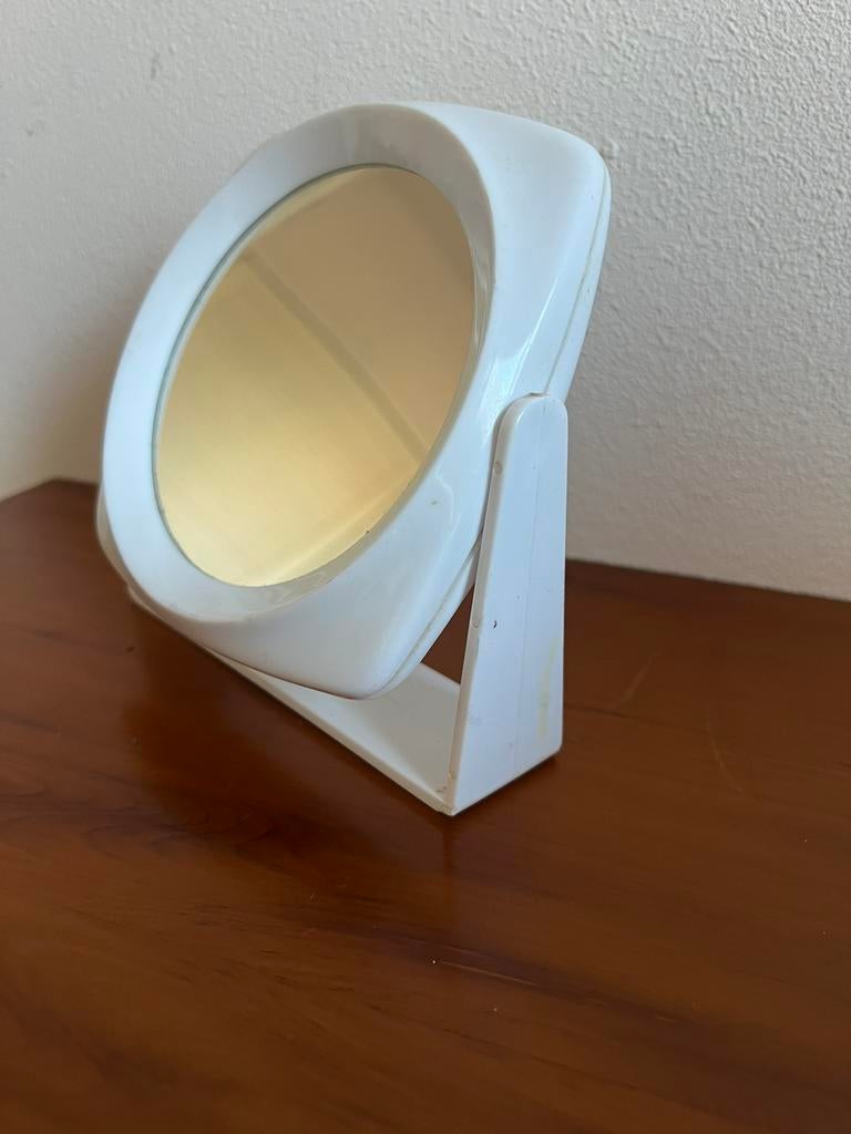 Vintage space age stijl spiegel, Huis en Inrichting, Woonaccessoires | Spiegels, Minder dan 50 cm, Rond, Ophalen of Verzenden