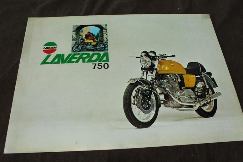 Laverda 750 SF motorfiets verkoop folder 750GT, Ophalen of Verzenden, Overige merken