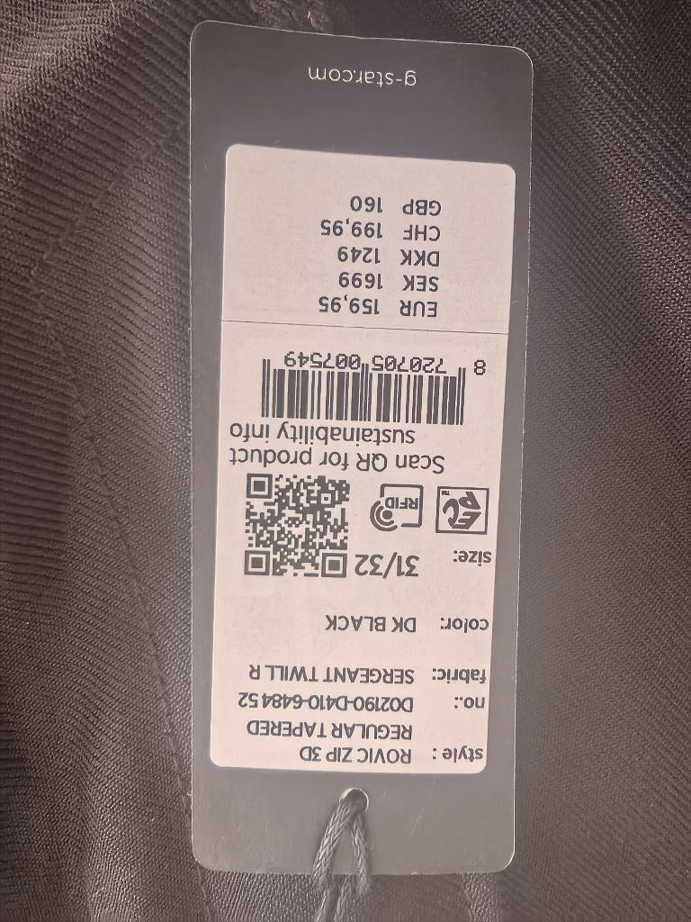 Gstar tapered cargo NIEUW, Zwart, Nieuw, W32 (confectie 46) of kleiner, Ophalen of Verzenden