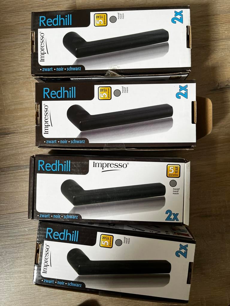 Zwarte deurklinken, Doe-het-zelf en Verbouw, Deuren en Horren, Ophalen of Verzenden, Zo goed als nieuw, Binnendeur, Minder dan 200 cm