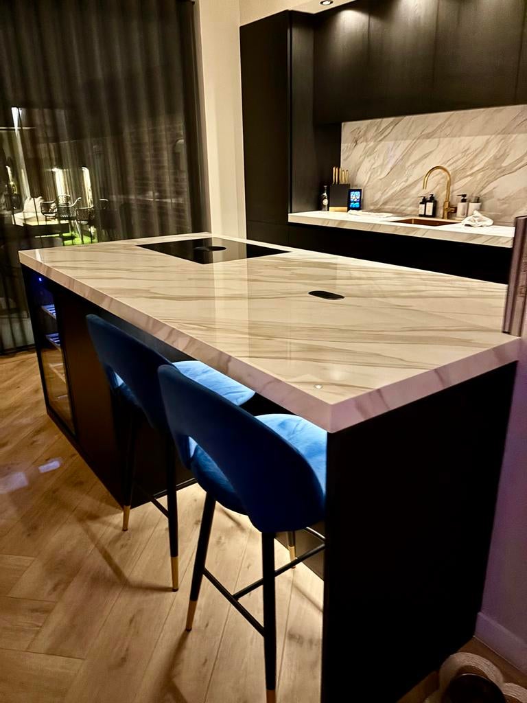 Neolith Calacatta gold keukenblad, mat, nieuw, Wit, Overige typen, Ophalen of Verzenden, Graniet of Steen