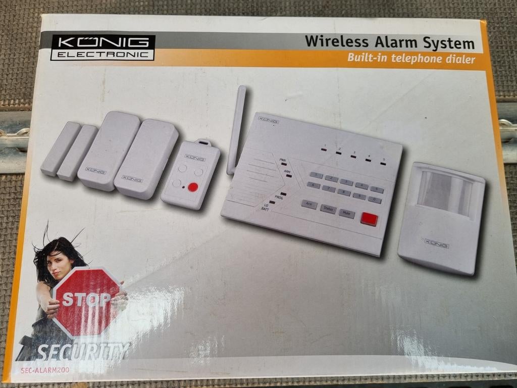 König Draadloos Alarmsysteem met Telefoonkiezer, Beweging, Draadloos, Nieuw, Ophalen of Verzenden