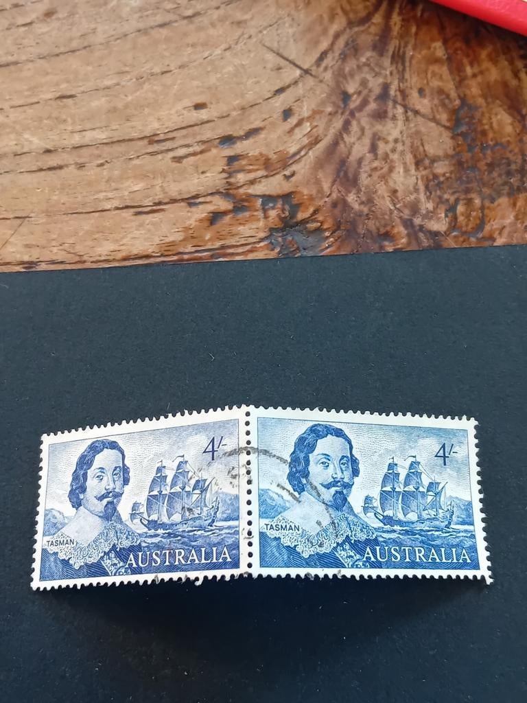 Australische postzegels: Abel Tasman (4d), Ophalen of Verzenden, Na 1940, Gestempeld