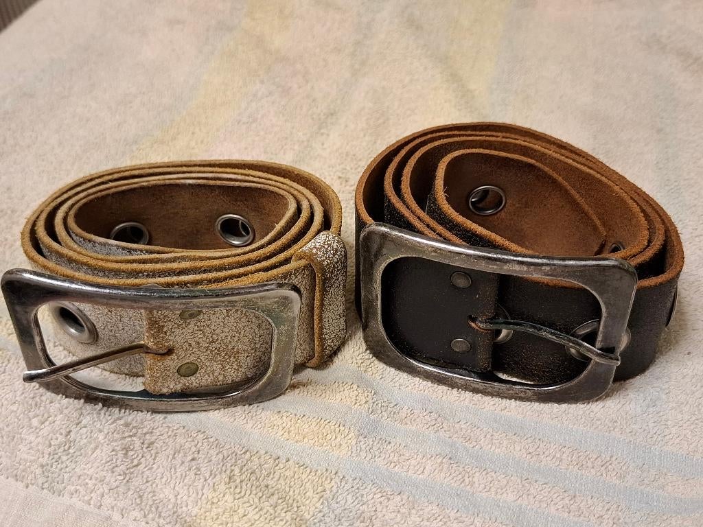 Riemen '80s, Kleding | Heren, Riemen en Ceinturen, Ophalen of Verzenden, Gedragen, Minder dan 95 cm, Echt leder