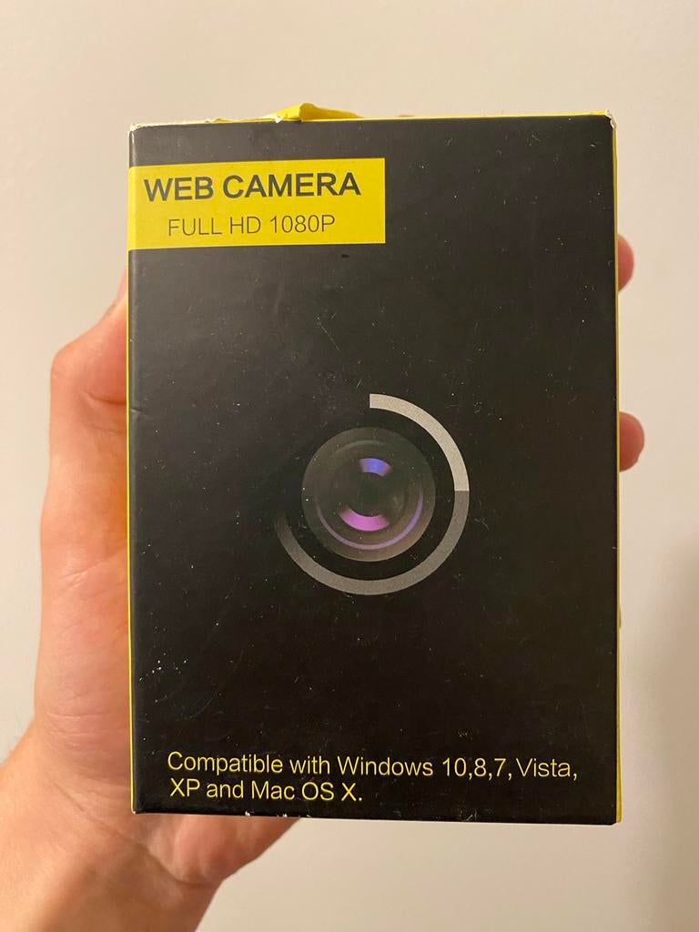 Webcam Full HD 1080P, Computers en Software, Webcams, Nieuw, Ophalen of Verzenden, Windows, Microfoon