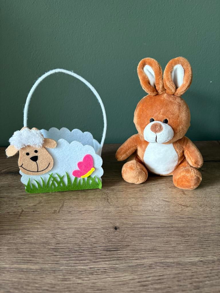 Paasmandjes vilt met knuffel, Diversen, Pasen, Ophalen of Verzenden