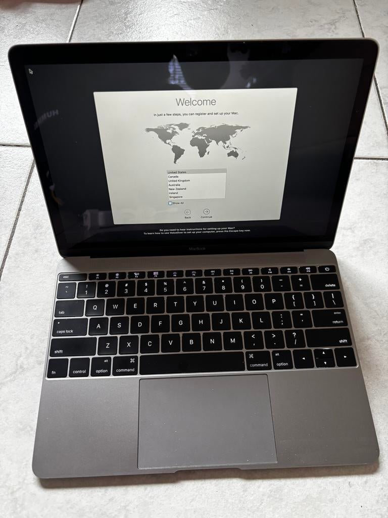 Macbook donker grijs, 256 GB, Qwerty, 8 GB, Ophalen of Verzenden