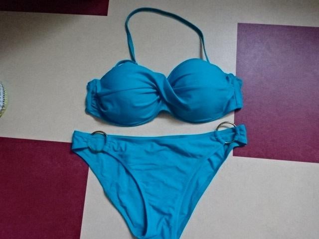 Supermooie bikini / maat L, Ophalen of Verzenden, Zo goed als nieuw, Blauw, Bikini