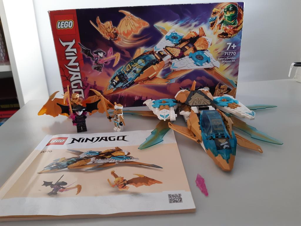 Lego Ninjago 71770 Zane’s gouden drakenvliegtuig, Kinderen en Baby's, Speelgoed | Duplo en Lego, Ophalen of Verzenden, Zo goed als nieuw